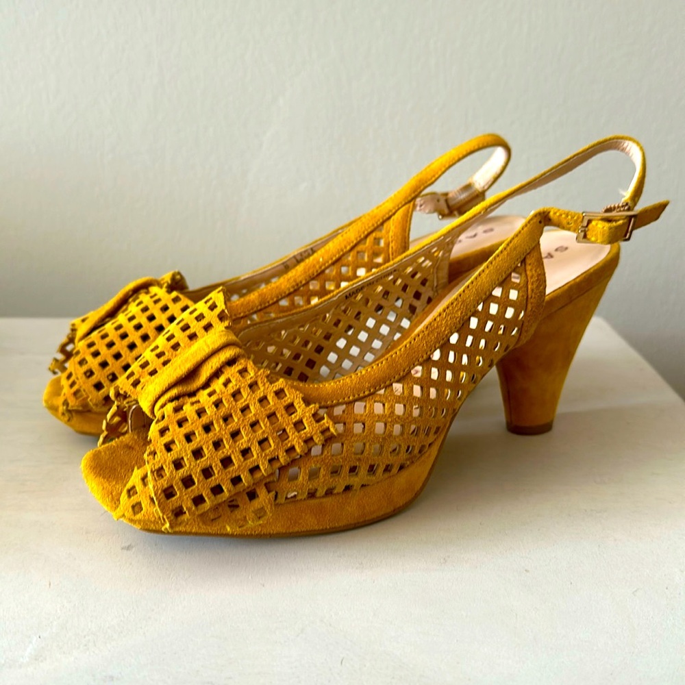 Sacha London Yellow Suede Slingback